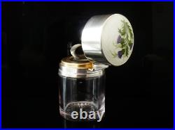 Sterling Silver Scottish Thistle Enamel Scent Bottle, Lawrence Emanuel 1917