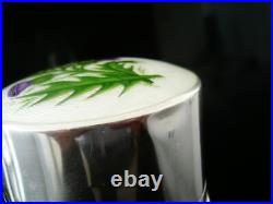 Sterling Silver Scottish Thistle Enamel Scent Bottle, Lawrence Emanuel 1917