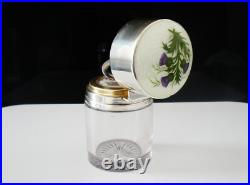 Sterling Silver Scottish Thistle Enamel Scent Bottle, Lawrence Emanuel 1917