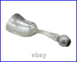 Sterling Silver Scottish Thistle Form Inverness Souvenir Tea Caddy Spoon Antique