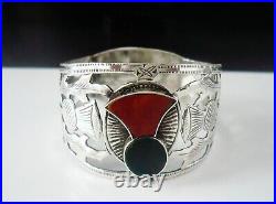 Sterling Silver Scottish Thistle Silver Napkin Ring Agate, W Johnson & Sons 1932