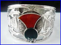 Sterling Silver Scottish Thistle Silver Napkin Ring Agate, W Johnson & Sons 1932