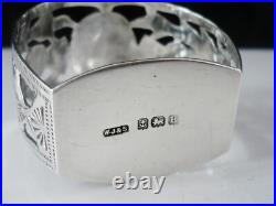 Sterling Silver Scottish Thistle Silver Napkin Ring Agate, W Johnson & Sons 1932