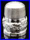 Sterling Silver Thimble with Scottish Thistles (cased), James Swann 1981