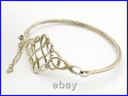Sterling silver Celtic Knot bangle bracelet Tudor design Ola Gorie Scottish 1997