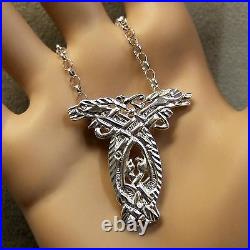 Sterling silver new Scottish celtic guardian dragon pendant & chain