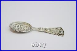 Sterling solid silver Scottish Provincial caddy spoon C. A / G. A celtic IONA