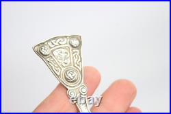 Sterling solid silver Scottish Provincial caddy spoon C. A / G. A celtic IONA