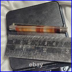 Stunning Antique Victorian Scottish Sterling Silver Agate Bar Brooch Pin