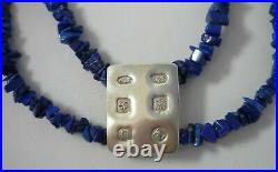 Stunning Audrey Grace Connelly Scottish Sterling Silver & Lapis Lazuli Necklace