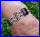 Stunning Ward Brothers Scottish Agate Gemstone Bracelet Sterling Silver 1965