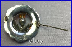 Superb Scottish Sterling Silver Thistle Brooch Agate & Citrine Joseph Cook & So