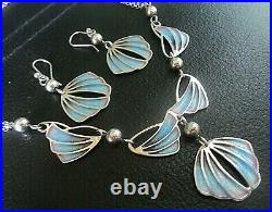 Superb Scottish Stg. Silver Art Nouveau Necklace & Earring Set Pat Cheney