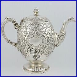 Superb Victorian Scottish Solid Silver Teapot / Coffee Pot Edinburgh 1870