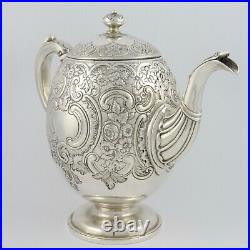 Superb Victorian Scottish Solid Silver Teapot / Coffee Pot Edinburgh 1870