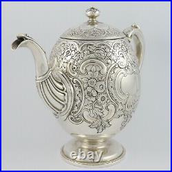 Superb Victorian Scottish Solid Silver Teapot / Coffee Pot Edinburgh 1870