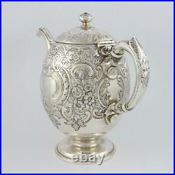 Superb Victorian Scottish Solid Silver Teapot / Coffee Pot Edinburgh 1870