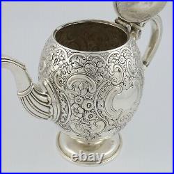 Superb Victorian Scottish Solid Silver Teapot / Coffee Pot Edinburgh 1870