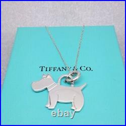 Tiffany & Co Solid Sterling Silver Scottie Scottish Terrier Dog Pendant Necklace