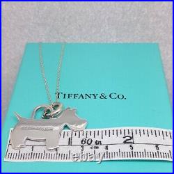 Tiffany & Co Solid Sterling Silver Scottie Scottish Terrier Dog Pendant Necklace