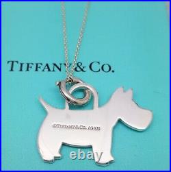 Tiffany & Co Solid Sterling Silver Scottie Scottish Terrier Dog Pendant Necklace