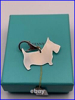 Tiffany & Co. Vintage Sterling Silver Scottish Terrier Key Chain Used Nice