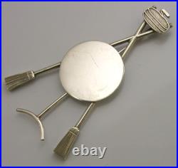 Unusual Solid Silver Scottish Curling Trophy Stand 1984 Sporting