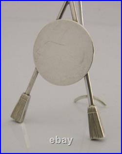 Unusual Solid Silver Scottish Curling Trophy Stand 1984 Sporting