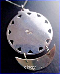 Unusual Sterling Silver Scottish Pendant Caithness Glass h/m 1971 Edinburgh