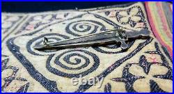 Unusual Victorian Sword Dagger Scottish Agate & Sterling Silver Brooch Kilt Pin
