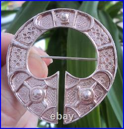 VERY LARGE Shetland Silver St. Ninians Brooch Scottish h/m Edinburgh 1999