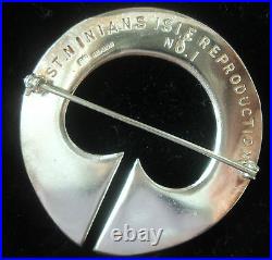 VERY LARGE Shetland Silver St. Ninians Brooch Scottish h/m Edinburgh 1999