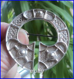 VERY LARGE Shetland Silver St. Ninians Brooch h/m Edinburgh 1975/77/88 Scottish