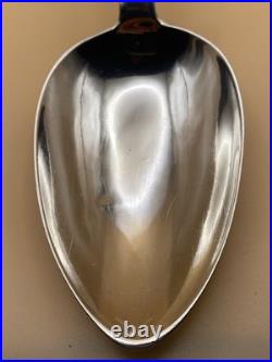 VERY RARE ELGIN JOSEPH POZZI SCOTTISH PROVINCIAL SOLID SILVER BASTING SPOON, 97g