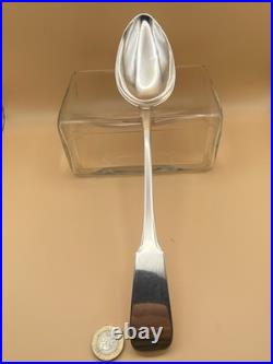 VERY RARE ELGIN JOSEPH POZZI SCOTTISH PROVINCIAL SOLID SILVER BASTING SPOON, 97g