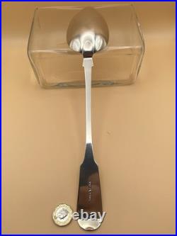 VERY RARE ELGIN JOSEPH POZZI SCOTTISH PROVINCIAL SOLID SILVER BASTING SPOON, 97g