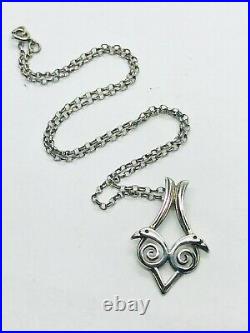 VINTAGE OLA GORIE ORKNEY SCOTTISH SILVER PENDANT c1970's, 4.3g