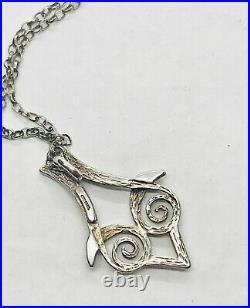 VINTAGE OLA GORIE ORKNEY SCOTTISH SILVER PENDANT c1970's, 4.3g