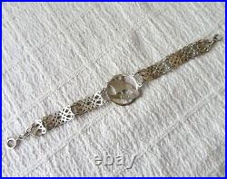 VINTAGE SCOTTISH SHETLAND SILVER GALLEON DESIGN BRACELET, EDIN 1963, 7 in 16.3gs