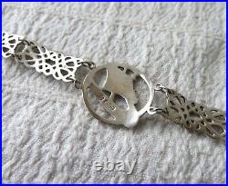 VINTAGE SCOTTISH SHETLAND SILVER GALLEON DESIGN BRACELET, EDIN 1963, 7 in 16.3gs