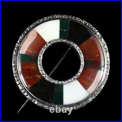 Victorian Scottish Agate Brooch Circa 1900