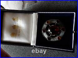 Victorian Scottish Agate & Citrine Large Brooch In Garrards Box 2 Diameter Xwl2