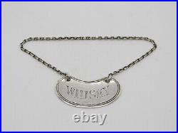 Victorian Scottish Provincial Sterling Silver Whisky Decanter Label Aberdeen