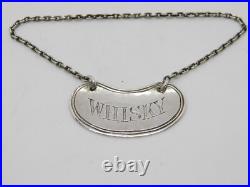 Victorian Scottish Provincial Sterling Silver Whisky Decanter Label Aberdeen