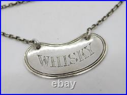 Victorian Scottish Provincial Sterling Silver Whisky Decanter Label Aberdeen