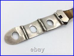 Victorian Scottish Solid Silver Agate Panel buckle Bracelet some minor damage