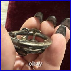 Victorian Scottish Sterling Silver Agate Celtic Maltese Cross Pendant Brooch Pin