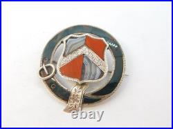 Victorian Scottish Sterling Silver, Bloodstone & Agate Buckle Brooch Antique Victorian Scottish Sterling Silver, Bloodstone & Agate Buckle Brooch Antique