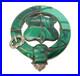 Victorian Scottish Sterling Silver Malachite Shield Form Brooch Antique c1860