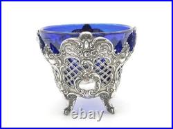 Victorian Scottish Sterling Silver Pierced Floral Sweet-Treat Bowl Antique 1889